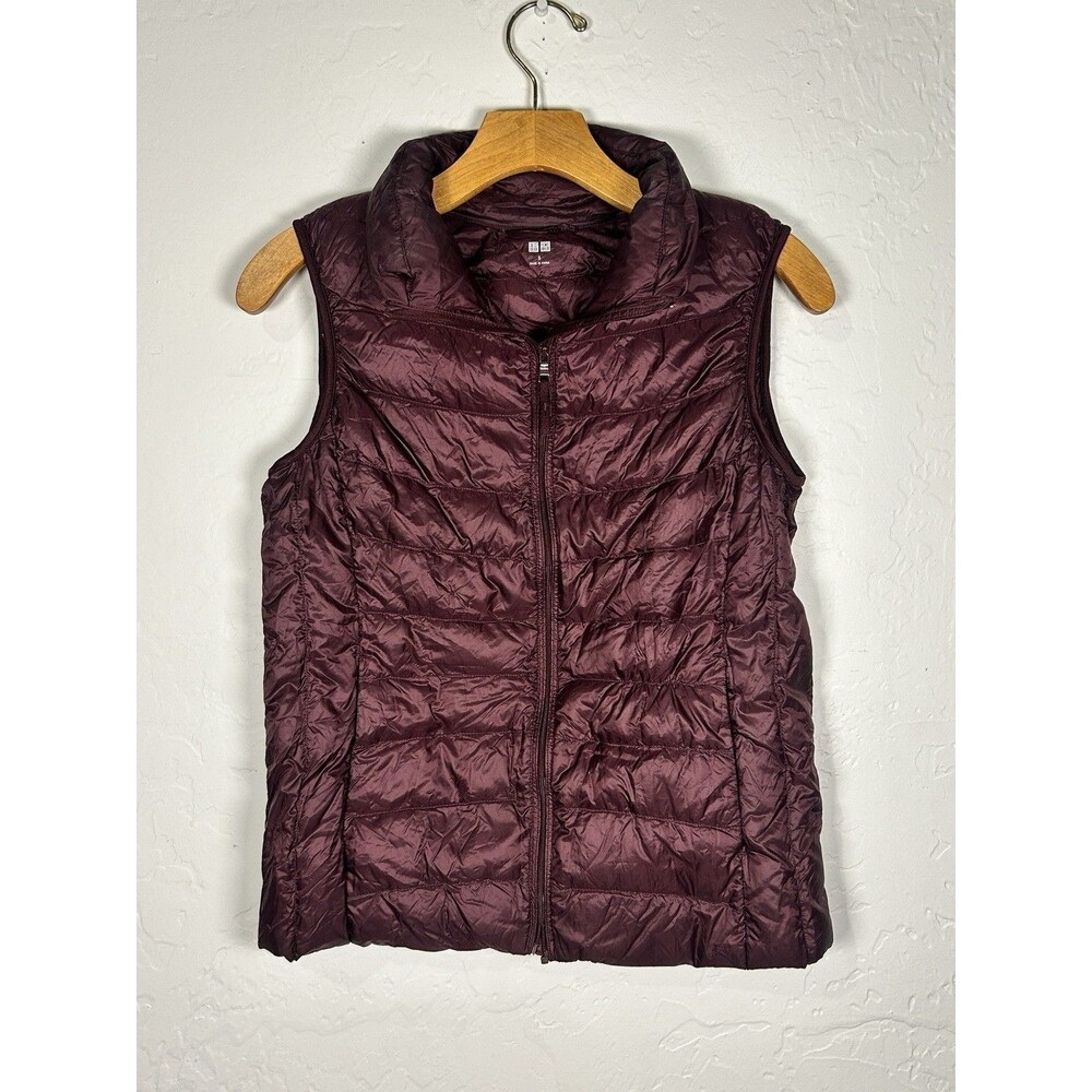 UNIQLO Ultra Light Down Puffer Vest Violet Light Wine Red Women Small Packable